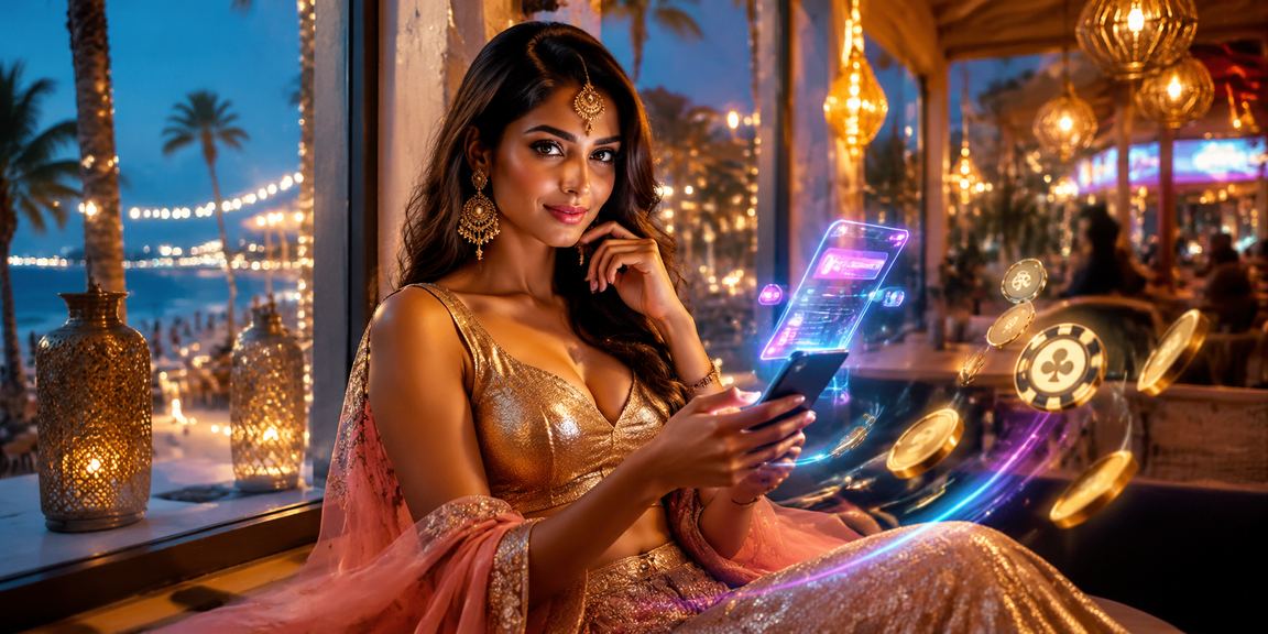 Colorful Bollywood casino entertainment in Goa on mobile