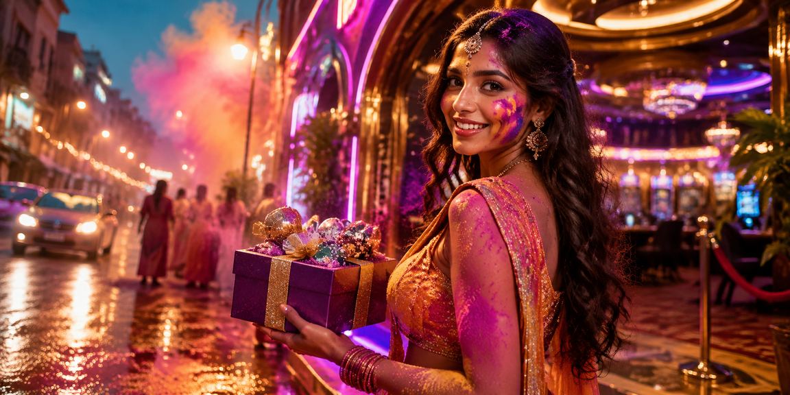 Mumbai betting scene with Holi festival celebration